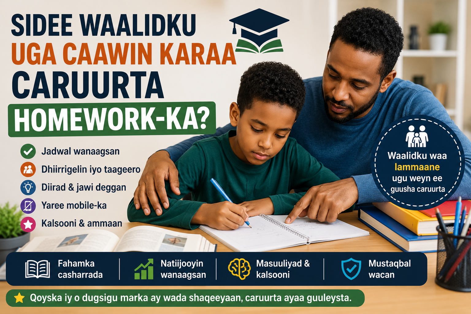 Sidee Waalidku Uga Caawin Karaa Caruurta Homework-ka?